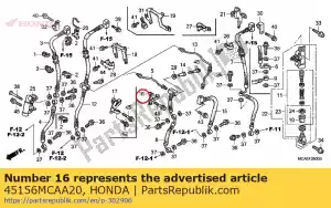 Honda 45156MCAA20 zosta?, ks. przewód hamulcowy - Dół