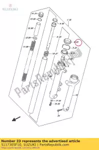suzuki 5117305F10 sigillo, polvere - Il fondo