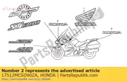 Here you can order the mark, l. Fuel tank *type1 from Honda, with part number 17512MCSD90ZA: