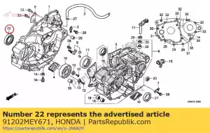 honda 91202MEY671 selo de óleo, 39x56x7,5 (arai) - Lado inferior