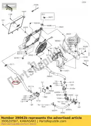 slangkoeling, thermo-radi van Kawasaki, met onderdeel nummer 390620587, bestel je hier online: