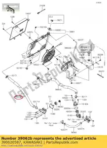 Kawasaki 390620587 slangkoeling, thermo-radi - Onderkant