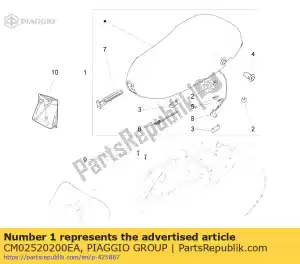 Piaggio Group CM02520200EA saddle white - Bottom side