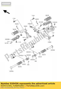 kawasaki 920431581 broche, 6x30,5 bn125-a3 - La partie au fond