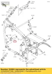 Here you can order the pipe-comp,front cross,bl from Kawasaki, with part number 31064004718R: