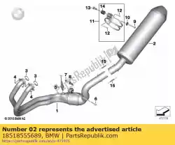 Here you can order the rear muffler from BMW, with part number 18518555689: