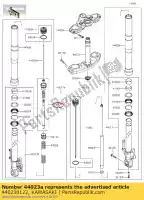 440230122, Kawasaki, horquilla de cilindro kawasaki kle versys e f 650 abs kle650 650l lams , Nuevo