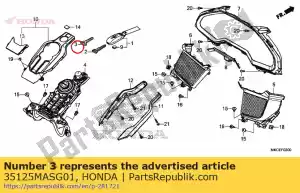 honda 35125MASG01 chave, em branco (tipo 1) - Lado inferior