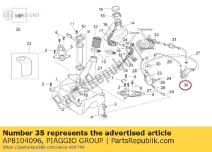 aprilia AP8104096 brandstofkraan - Onderkant