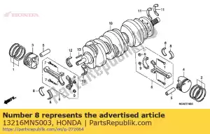 honda 13216MN5003 rolamento c, biela (marrom) (daido) - Lado inferior