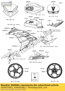 Kawasaki 560697682 pattern,lwr cowl.,lh - Bottom side