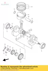 suzuki 1226129F00 crankshaft,l - Bottom side