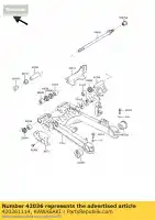 420361114, Kawasaki, manicotto, braccio oscillante zx900-a1 kawasaki gpz 750 900 1985 1986 1987 1988 1989 1990 1993, Nuovo