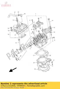 yamaha 5TA111331000 guia, válvula de admissão - Lado inferior