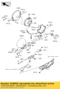 kawasaki 230050038H8 lampada body-comp-head, ebon vn900 - Il fondo