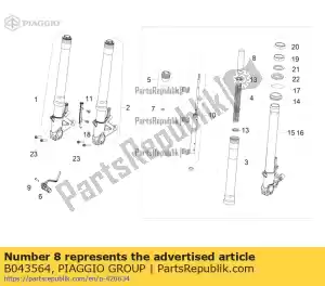 Piaggio Group B043564 preload tube - Bottom side