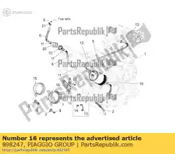 Ici, vous pouvez commander le support canister usa auprès de Piaggio Group , avec le numéro de pièce 898247: