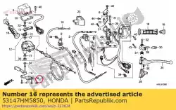 Here you can order the holder, throttle case from Honda, with part number 53147HM5850: