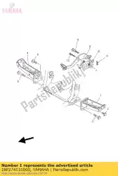 voetsteun 1 van Yamaha, met onderdeel nummer 18P274110000, bestel je hier online: