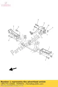 yamaha 18P274110000 apoio para os pés 1 - Lado inferior