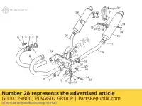 GU30124800, Piaggio Group, Lewa rura moto guzzi daytona sport carburatori racing iniezione rs corsa 1000 1100, Nowy