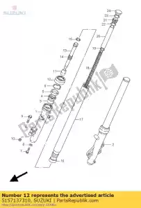 suzuki 5157137310 guardapolvo, tenedor - Lado inferior