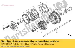 Tutaj możesz zamówić tarcza, tarcie sprz? G? A od Honda , z numerem części 22201MATE00: