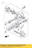 2536038F00, Suzuki, Braccio, seleziona suzuki lt a 400 500 2002 2003 2004 2005 2006 2007, Nuovo