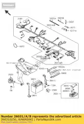 Here you can order the harness,main from Kawasaki, with part number 260310250: