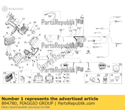 Aprilia 894780, G?ówna wi?zka przewodów, OEM: Aprilia 894780