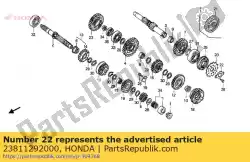 Here you can order the plate, drive sprocket fixing from Honda, with part number 23811292000: