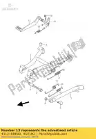 431210BE00, Suzuki, Braço, haste de freio suzuki gs 500 2003 2004 2005 2006 2007, Novo