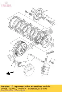 yamaha 5H0163510000 placa, pressão 1 - Lado inferior