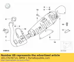 Here you can order the catalyzer/rear silencer from BMW, with part number 18127678714: