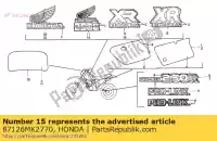 87126MK2770, Honda, geen beschrijving beschikbaar op dit moment honda xr 250 1986, Nieuw