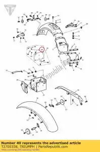 triumph T2700358 placa de registro do suporte - Lado inferior