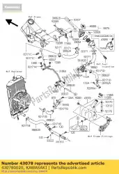 Here you can order the reservoir from Kawasaki, with part number 430780020: