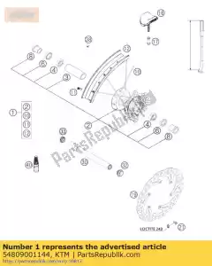 ktm 54809001144 front wheel 1,6x21' did 03 - Bottom side