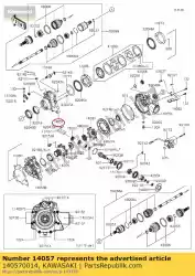 Aquí puede pedir case-comp-gear, diff, lh kvf750g de Kawasaki , con el número de pieza 140570014: