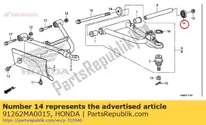 honda 91262MA0015 joint, rr. coussin pivot bielle (nok) - La partie au fond