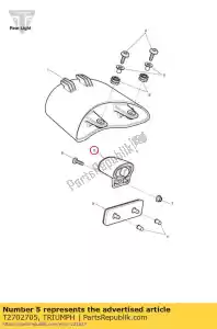 triumph T2702705 light, reg.plate - Bottom side