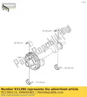 921390119, Kawasaki, boccola, bilanciatore, marrone er650a6 kawasaki  er-6f er-6n kle klz vulcan 650 1000 2006 2007 2008 2009 2010 2011 2012 2013 2014 2015 2016 2017 2018 2019 2020 2021, Nuovo