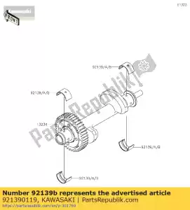 kawasaki 921390119 bucha, balanceador, marrom er650a6 - Lado inferior