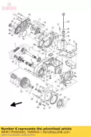 4WM1755A0000, Yamaha, conjunto de eje conducido medio yamaha xv 1600 1999 2000 2001 2002, Nuevo