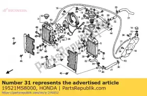 Honda 19521MS8000 tubo flessibile, fr. acqua esterna - Il fondo