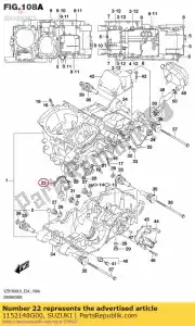 Suzuki 1152148G00 placa, separação de óleo - Lado inferior