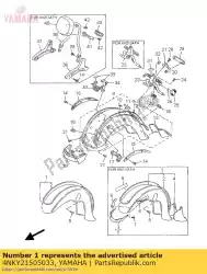 Here you can order the front fender assy from Yamaha, with part number 4NKY21505033: