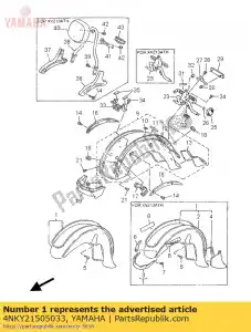 Yamaha 4NKY21505033 parafango anteriore assy - Il fondo