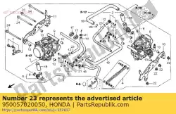 Ici, vous pouvez commander le tube, 7x200 auprès de Honda , avec le numéro de pièce 950057020050: