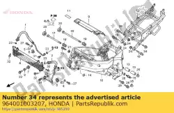 Aqui você pode pedir o parafuso, flange, 10x32 em Honda , com o número da peça 964001003207: